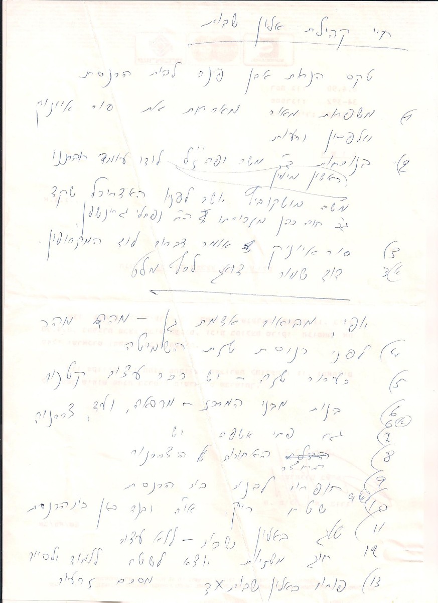 טיוטה- שלבים ראשונים בחיי הקהילה באלוש