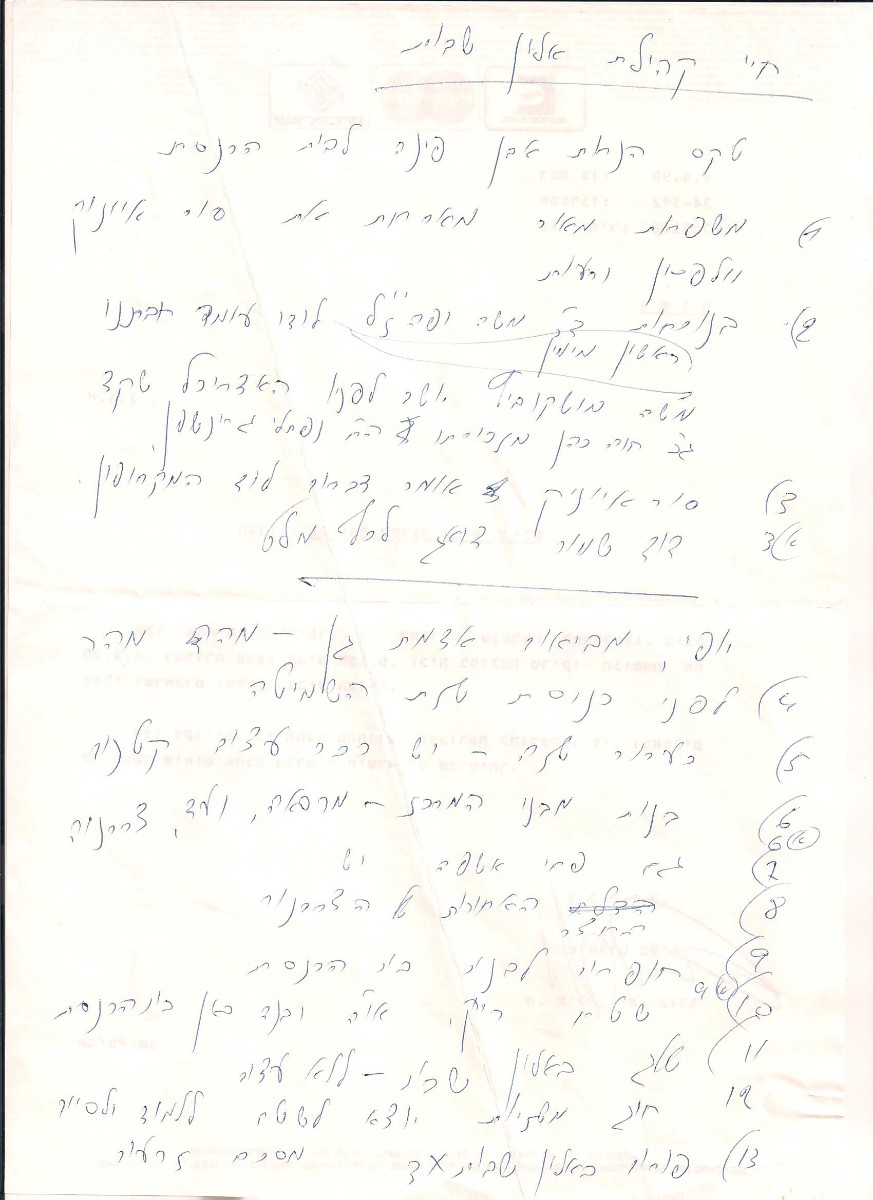 טיוטה- שלבים ראשונים בחיי הקהילה באלוש