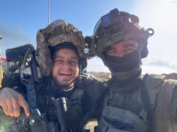 צוריאל בן דוד (מימין) וטל כהן בגזרת עזה